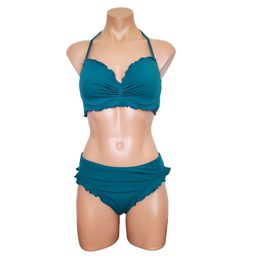 Sundazed teal green underwire push up bikini set cup size 36C/L